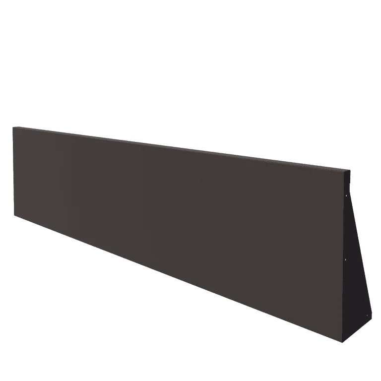 Τοίχος συγκράτησης από χάλυβα - Ίσιο - 200 x 50 cm - RAL7016 ματ (ανθρακί γκρι)