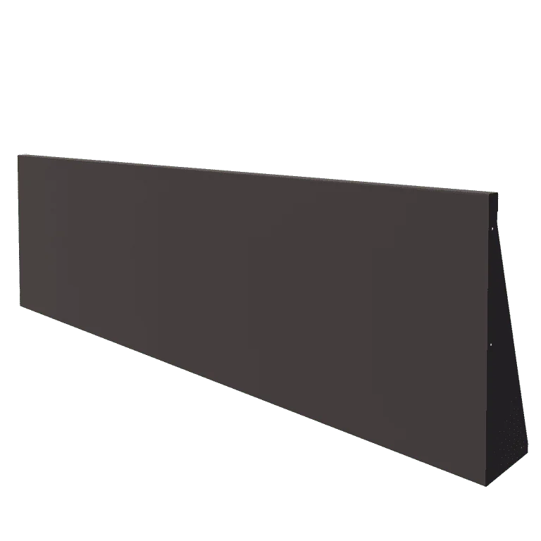 Τοίχος συγκράτησης από χάλυβα - Ίσιο - 200 x 60 cm - Άλλο χρώμα RAL