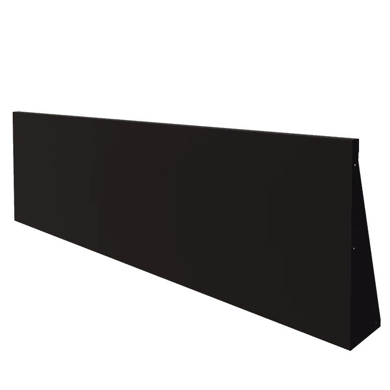 Τοίχος συγκράτησης από χάλυβα - Ίσιο - 200 x 60 cm - RAL9005 ματ (μαύρο)