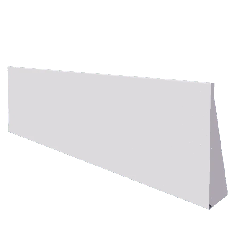 Τοίχος συγκράτησης από χάλυβα - Ίσιο - 200 x 60 cm - RAL9010 ματ (λευκό)