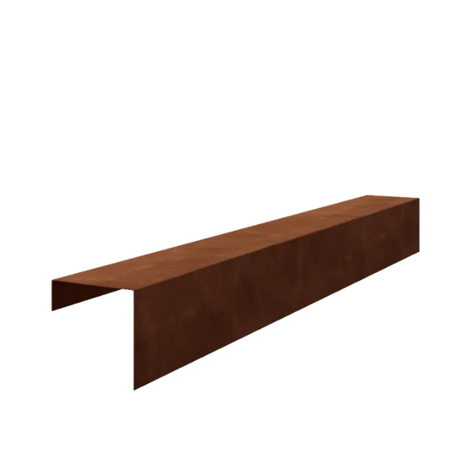 Προφίλ U από χάλυβα Corten - 15 x 15 x 5 cm - 150 cm