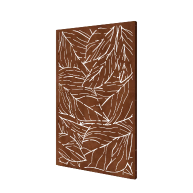Διακοσμητικό πάνελ από χάλυβα Corten - Φύλλα 1 - 120 x 6 x 190 cm
