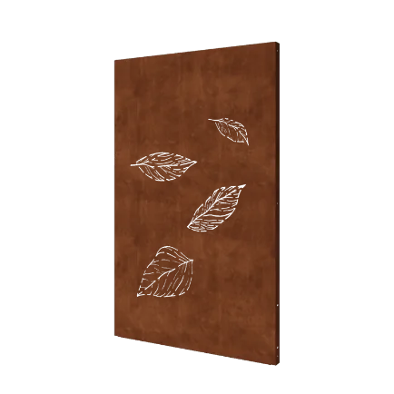 Διακοσμητικό πάνελ από χάλυβα Corten - Φύλλα 3 - 120 x 6 x 190 cm