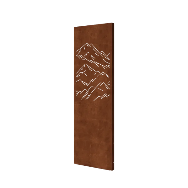 Διακοσμητικό πάνελ από χάλυβα Corten - Βουνά 1 - 60 x 6 x 190 cm