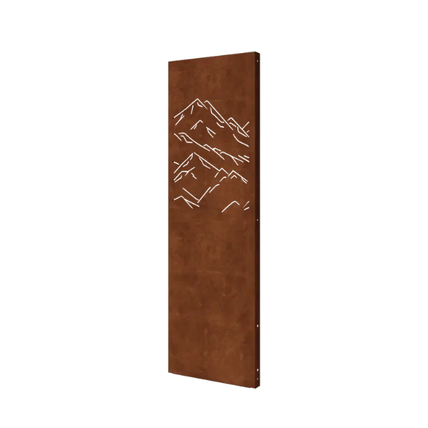 Διακοσμητικό πάνελ από χάλυβα Corten - Βουνά 3 - 60 x 6 x 190 cm