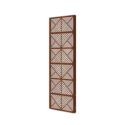 Διακοσμητικό πάνελ από χάλυβα Corten - Γραμμές 1 - 60 x 6 x 190 cm