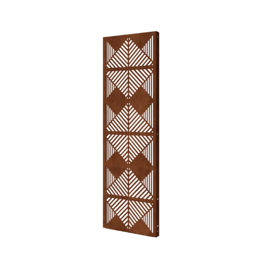 Διακοσμητικό πάνελ από χάλυβα Corten - Γραμμές 3 - 60 x 6 x 190 cm