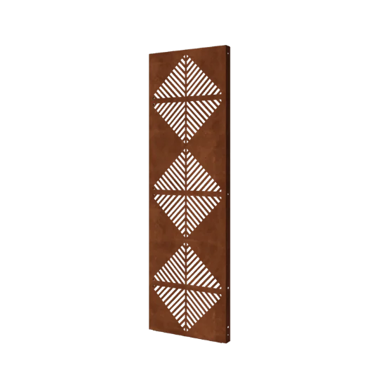 Διακοσμητικό πάνελ από χάλυβα Corten - Γραμμές 4 - 60 x 6 x 190 cm
