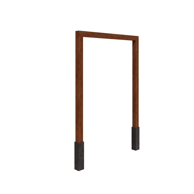 Πέργκολα από χάλυβα Corten - Ίσιο - 200 x 230 cm - Με βάση από σκυρόδεμα