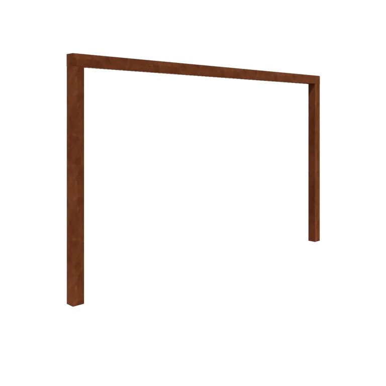 Πέργκολα από χάλυβα Corten - Ίσιο - 400 x 230 cm - Χωρίς βάση από σκυρόδεμα