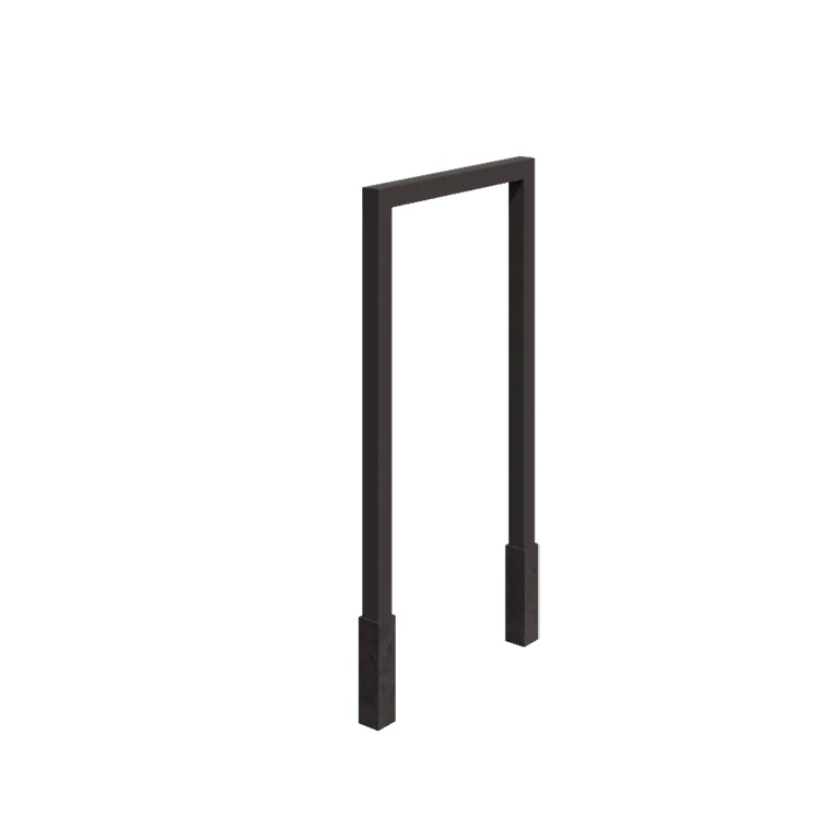 Πέργκολα από χάλυβα - Ίσιο - 150 x 230 cm - RAL7016 ματ (ανθρακί γκρι) - Με βάση από σκυρόδεμα