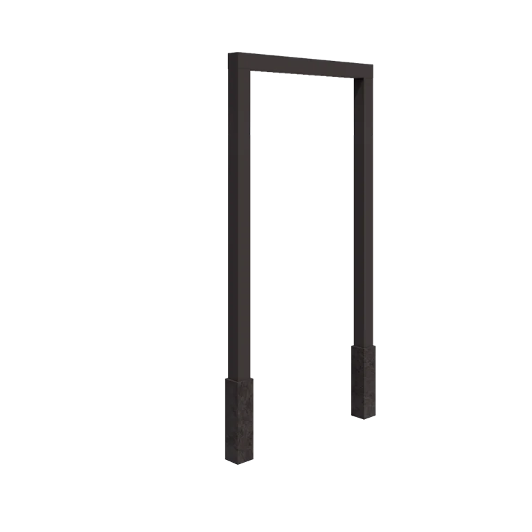 Πέργκολα από χάλυβα - Ίσιο - 150 x 230 cm - Άλλο χρώμα RAL - Με βάση από σκυρόδεμα