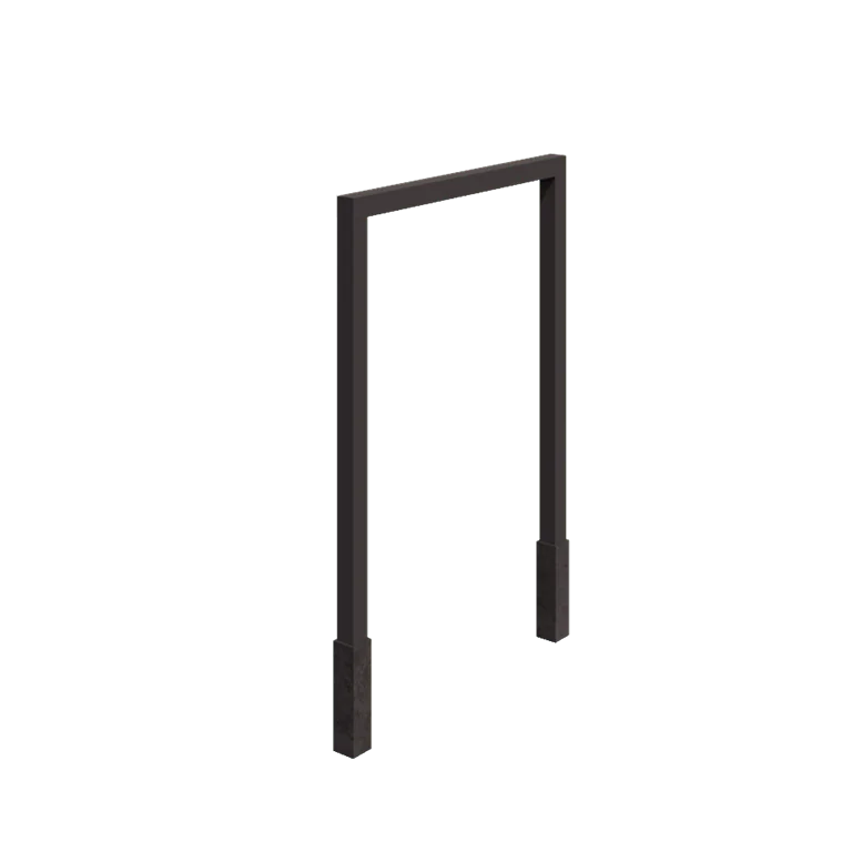 Πέργκολα από χάλυβα - Ίσιο - 200 x 230 cm - RAL7016 ματ (ανθρακί γκρι) - Με βάση από σκυρόδεμα