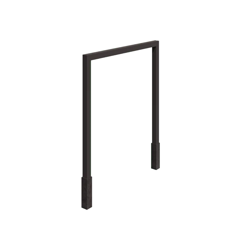 Πέργκολα από χάλυβα - Ίσιο - 250 x 230 cm - RAL7016 ματ (ανθρακί γκρι) - Με βάση από σκυρόδεμα