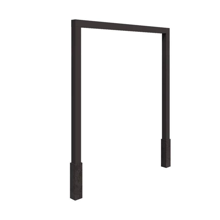 Πέργκολα από χάλυβα - Ίσιο - 250 x 230 cm - Άλλο χρώμα RAL - Με βάση από σκυρόδεμα