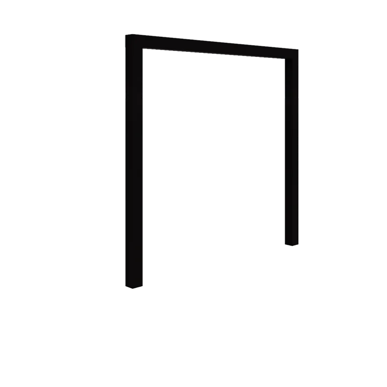 Πέργκολα από χάλυβα - Ίσιο - 250 x 230 cm - RAL9005 ματ (μαύρο) - Χωρίς βάση από σκυρόδεμα