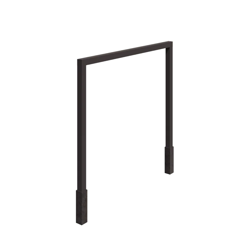 Πέργκολα από χάλυβα - Ίσιο - 300 x 230 cm - RAL7016 ματ (ανθρακί γκρι) - Με βάση από σκυρόδεμα