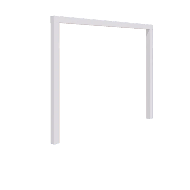 Πέργκολα από χάλυβα - Ίσιο - 300 x 230 cm - RAL9010 ματ (λευκό) - Χωρίς βάση από σκυρόδεμα