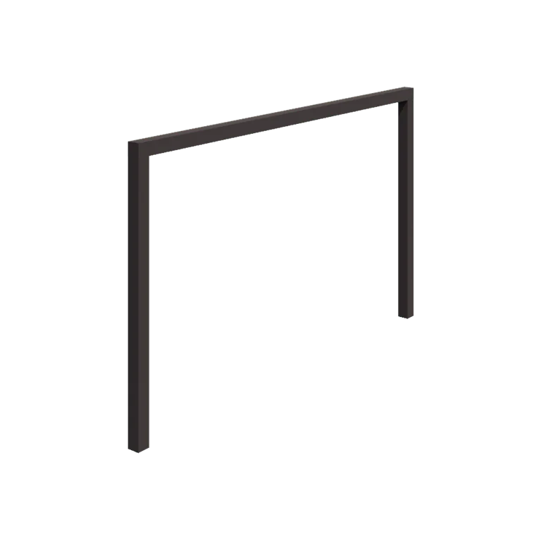 Πέργκολα από χάλυβα - Ίσιο - 400 x 230 cm - RAL7016 ματ (ανθρακί γκρι) - Χωρίς βάση από σκυρόδεμα