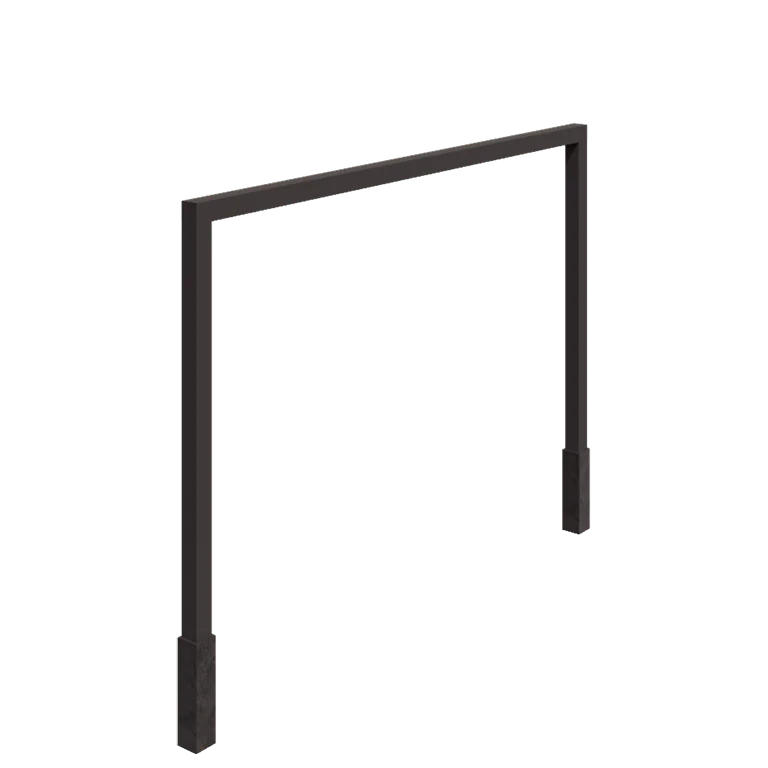 Πέργκολα από χάλυβα - Ίσιο - 400 x 230 cm - RAL7016 ματ (ανθρακί γκρι) - Με βάση από σκυρόδεμα