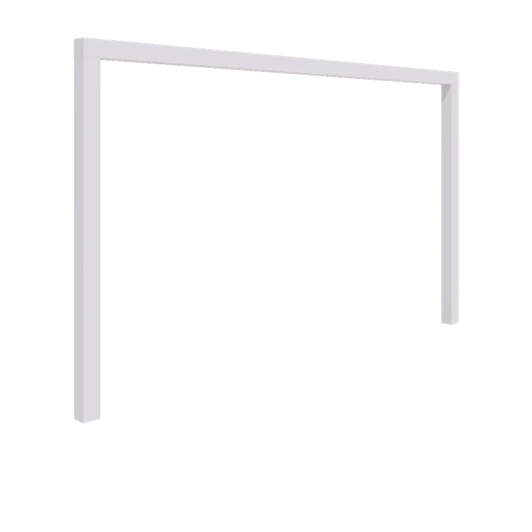 Πέργκολα από χάλυβα - Ίσιο - 400 x 230 cm - RAL9010 ματ (λευκό) - Χωρίς βάση από σκυρόδεμα