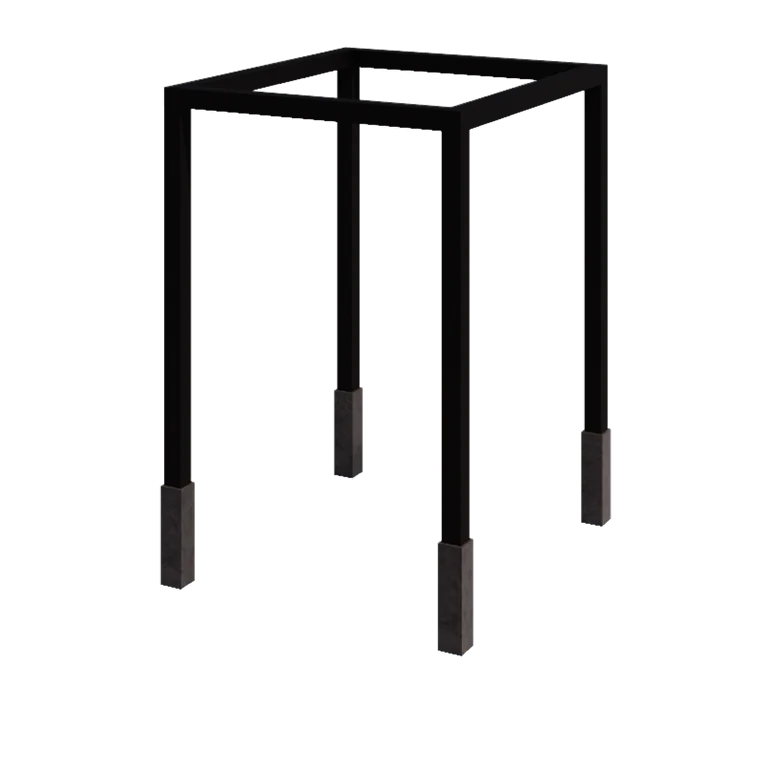 Πέργκολα από χάλυβα - Τετράγωνο - 224 x 200 x 230 cm - RAL9005 ματ (μαύρο) - Με βάση από σκυρόδεμα