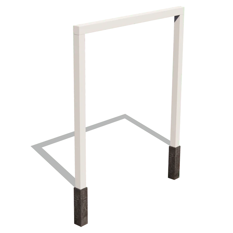 Πέργκολα από χάλυβα - Ίσιο - 250 x 230 cm - RAL9010 ματ (λευκό) - Χωρίς βάση από σκυρόδεμα