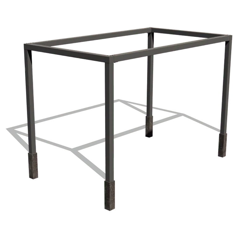 Πέργκολα από χάλυβα - Ορθογώνιο - 424 x 250 x 230 cm - RAL9005 ματ (μαύρο) - Χωρίς βάση από σκυρόδεμα