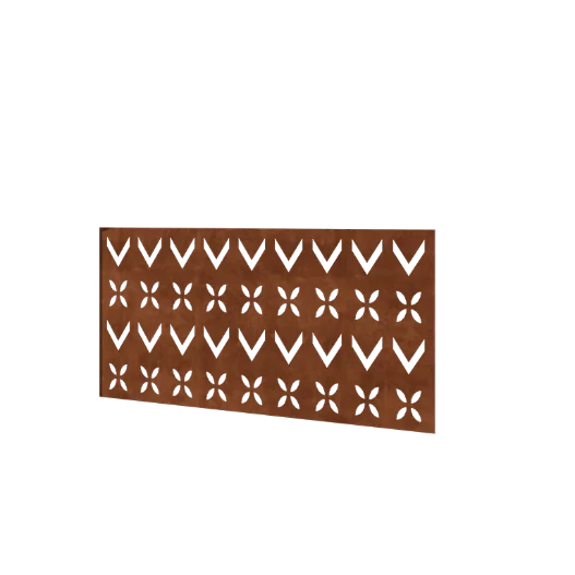 Φράχτης από χάλυβα Corten H - Πάνελ V - 120 x 63,3 cm