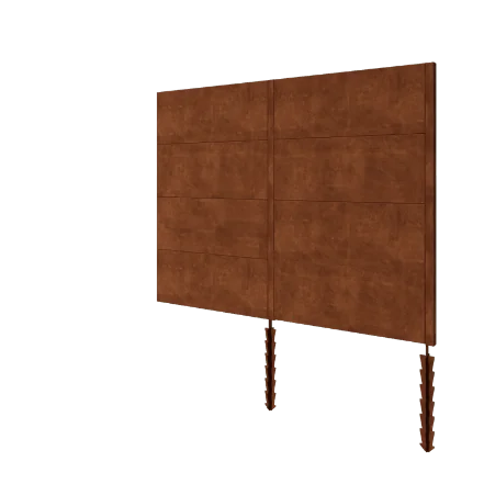Φράχτης από χάλυβα Corten H4 - Plíres set - 252 x 6 x 190 cm