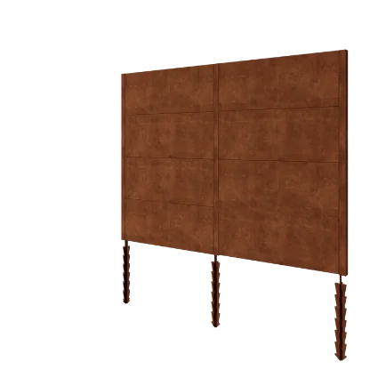 Φράχτης από χάλυβα Corten H4 - Plíres set - 258 x 6 x 190 cm