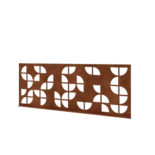 Διακοσμητικά κάγκελα από χάλυβα Corten G - Πάνελ - 149 x 3 x 60 cm