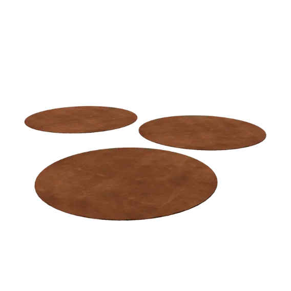 Πλακάκι βημάτων από χάλυβα Corten - Στρογγυλό - 75 cm