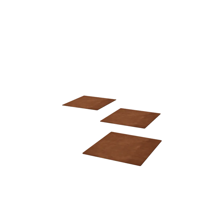 Πλακάκι βημάτων από χάλυβα Corten - Τετράγωνο - 30 x 30 cm