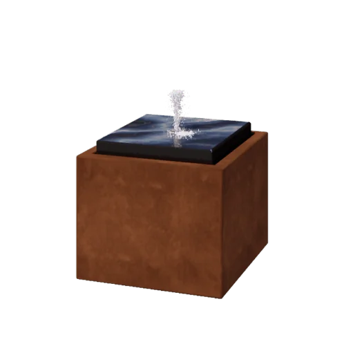 Συντριβάνι από χάλυβα Corten - Orin - 50 x 50 x 40 cm - Χωρίς LED φωτισμό