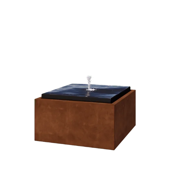 Συντριβάνι από χάλυβα Corten - Orin - 80 x 80 x 40 cm - Χωρίς LED φωτισμό