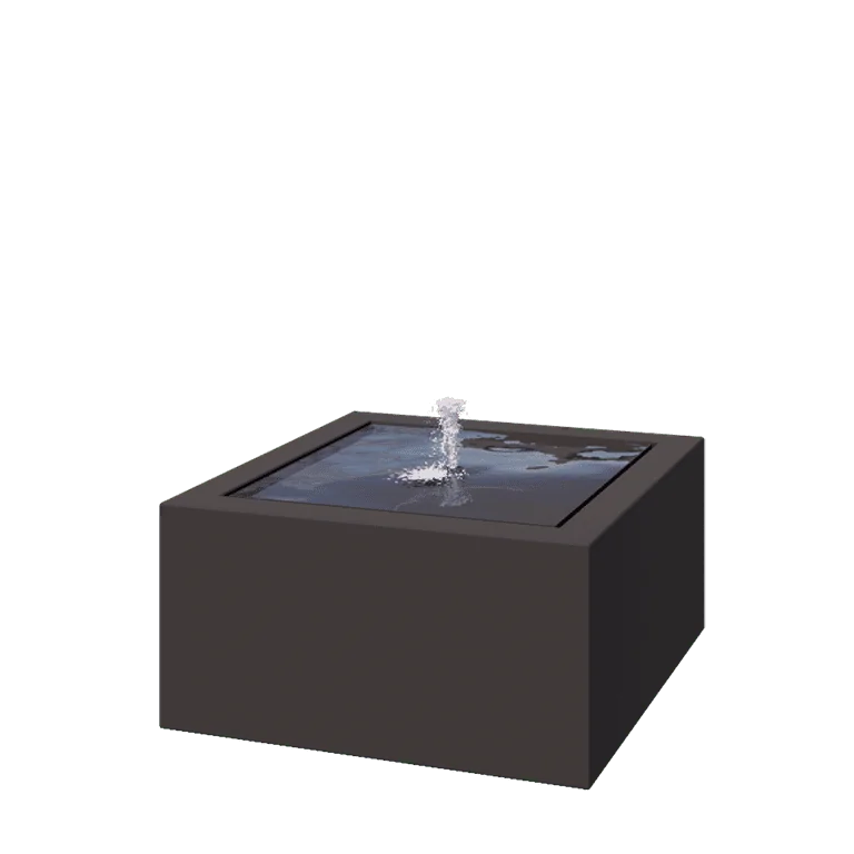 Συντριβάνι από αλουμίνιο - Lyra - 80 x 80 x 40 cm - Άλλο χρώμα RAL - Με LED φωτισμό