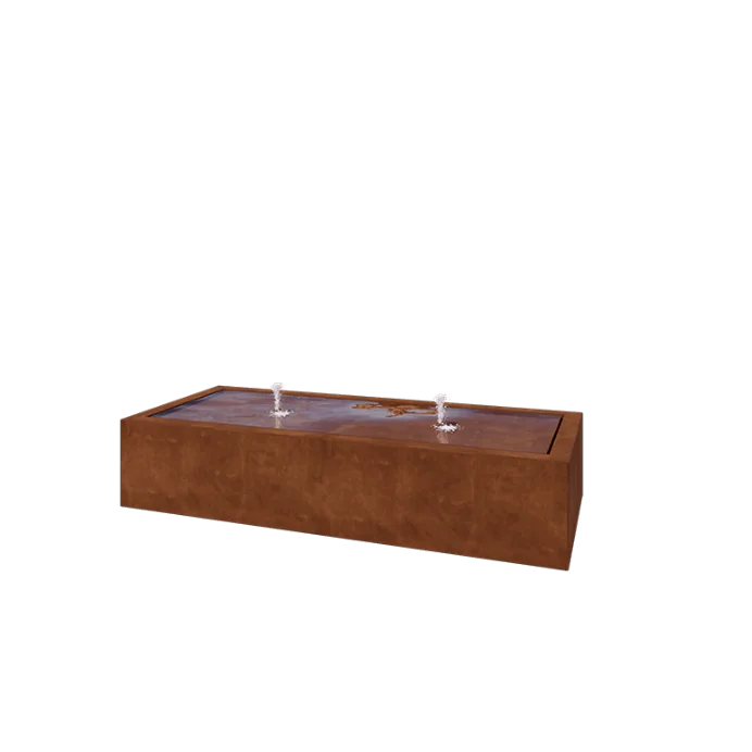 Συντριβάνι από χάλυβα Corten - Lyra - 200 x 80 x 40 cm - Με LED φωτισμό